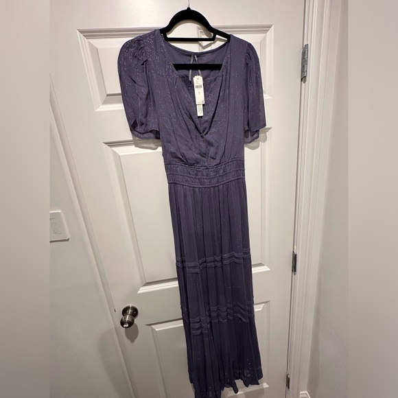 NWT Anthropologie The Somerset Maxi Dress: Lurex Edition Size L - Picture 8 of 12